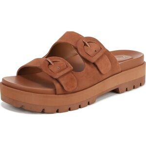 Vionic Women's Capitola Platform Sandal in Argan Oil Brown